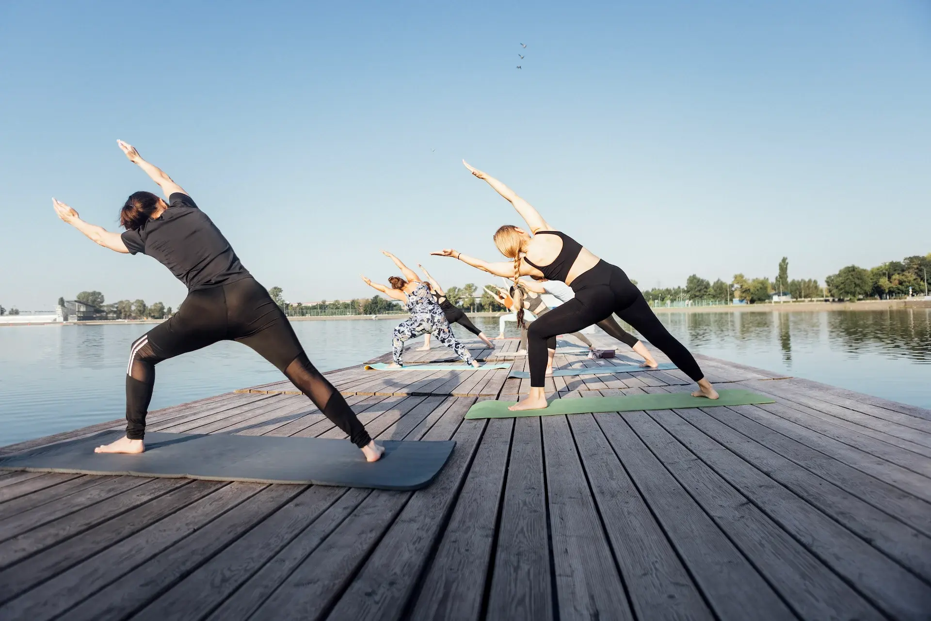 Pilates a stégen